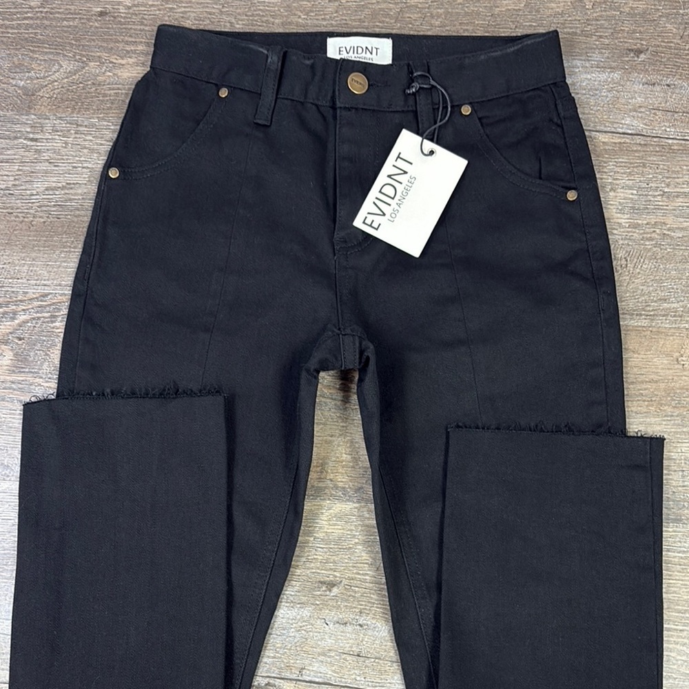 EVIDNT HERMOSA Women’s Black Wash Cropped Skinny Jeans Size 24